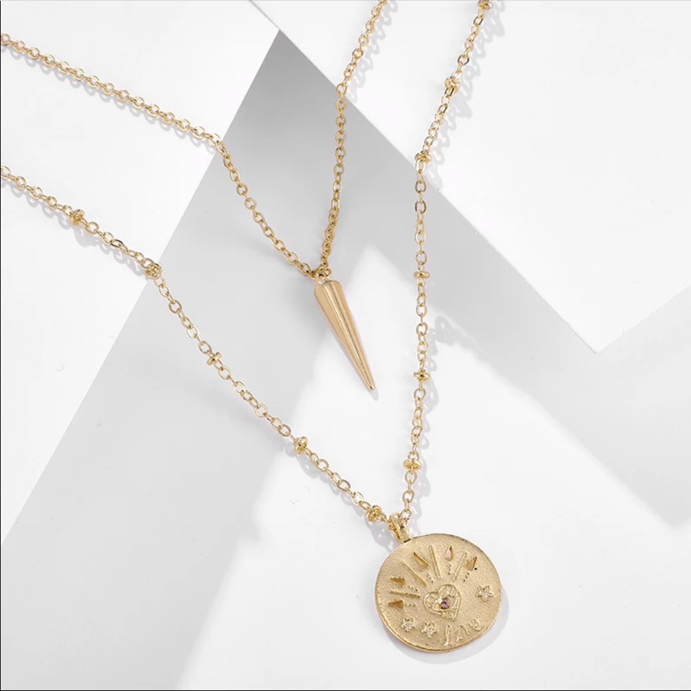 • Shayna • Layered Love Letter Necklace - Picture 2 of 4